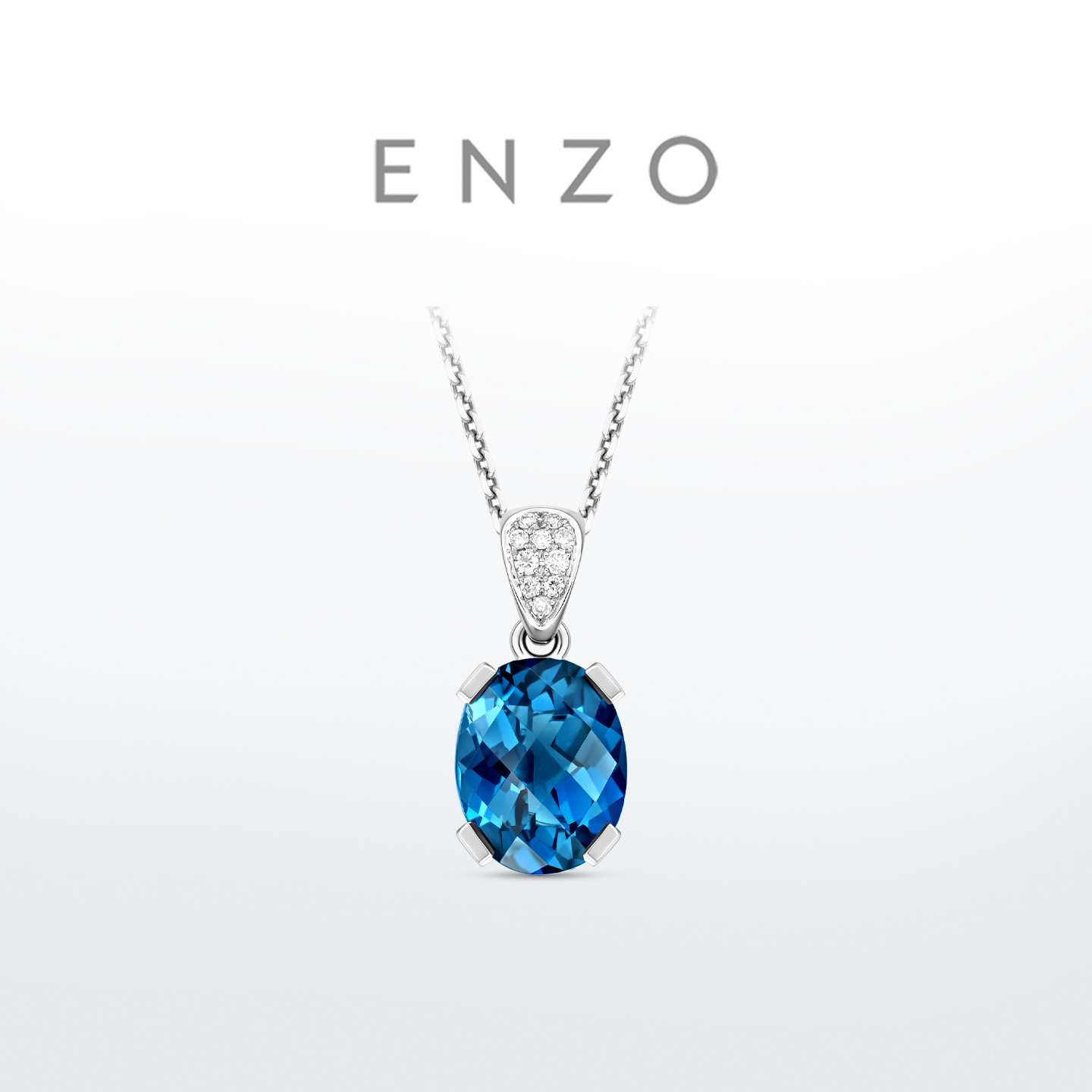 ENZO18K金托帕石钻石吊坠