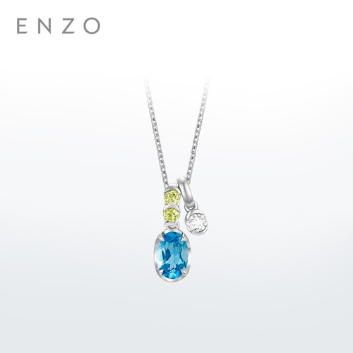 enzo18K金多彩宝石项链