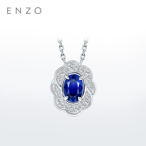 ENZO18K金蓝宝石钻石项链