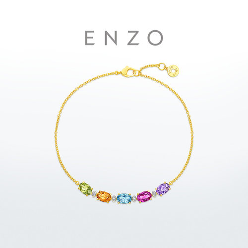 ENZO18K金多彩宝石钻石手链