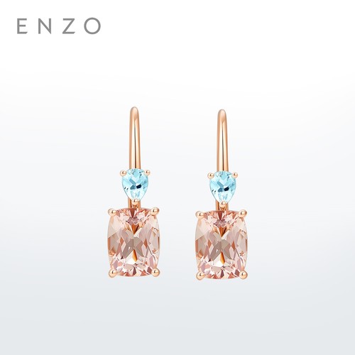 ENZO18K金多彩宝石耳环