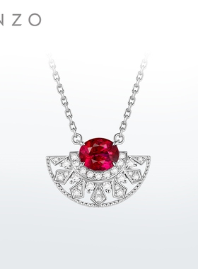 ENZO 露娜公主 18K金红宝石钻石项链女EZV8905节日礼物