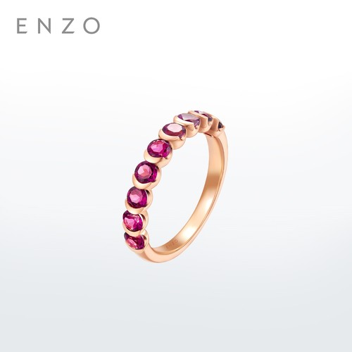 ENZO18K金石榴石戒指女