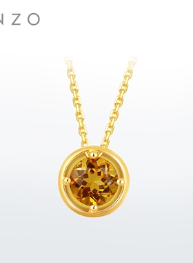 新款ENZO「生辰之悦」18K金黄晶吊坠女送银链EZV2717新春礼物