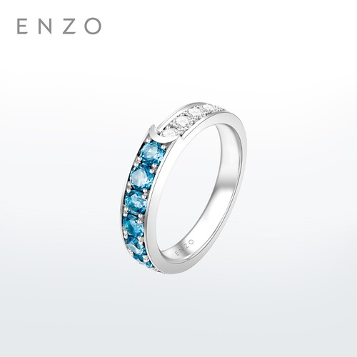 ENZO18K金托帕石钻石戒指