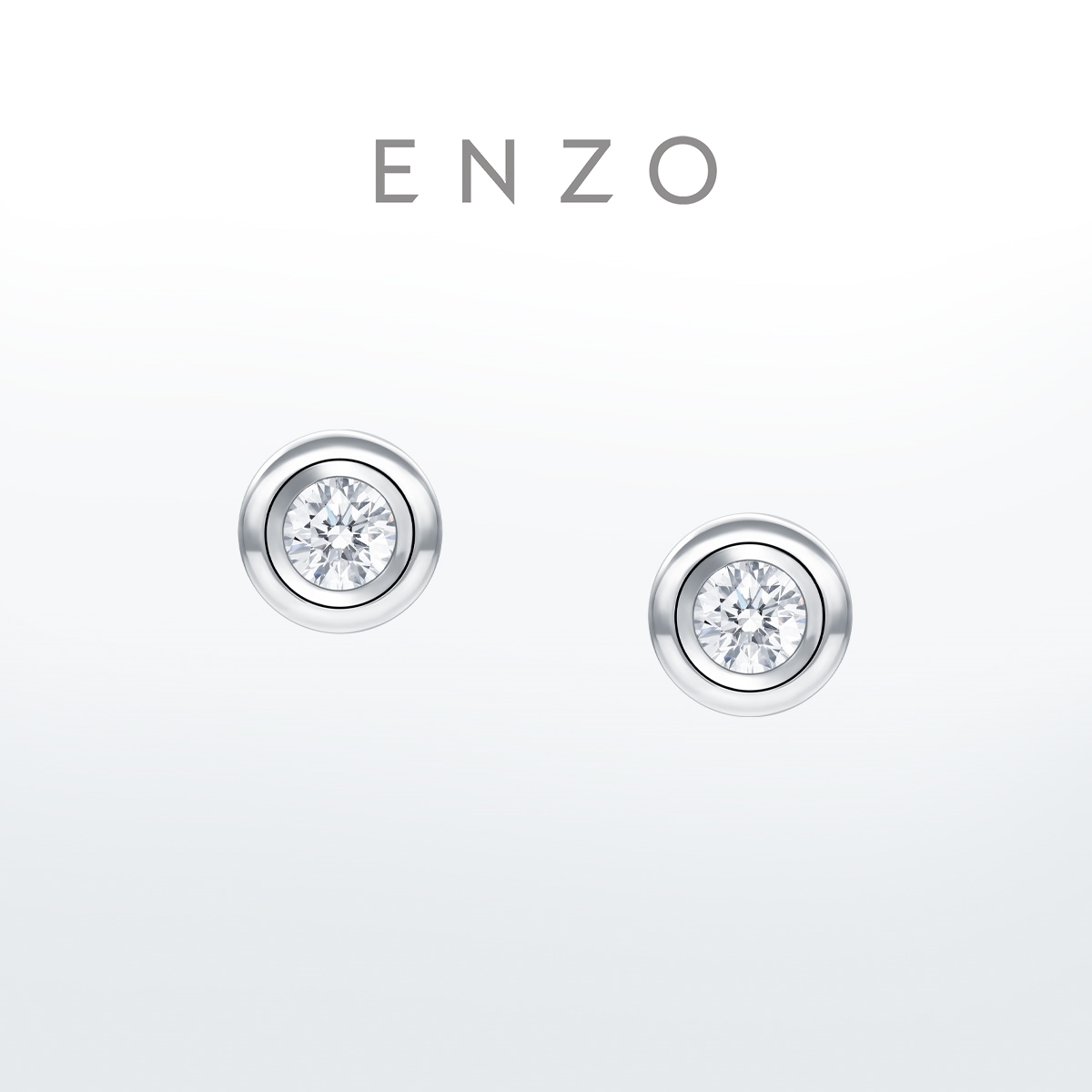 enzo18K金小灯泡钻石耳钉