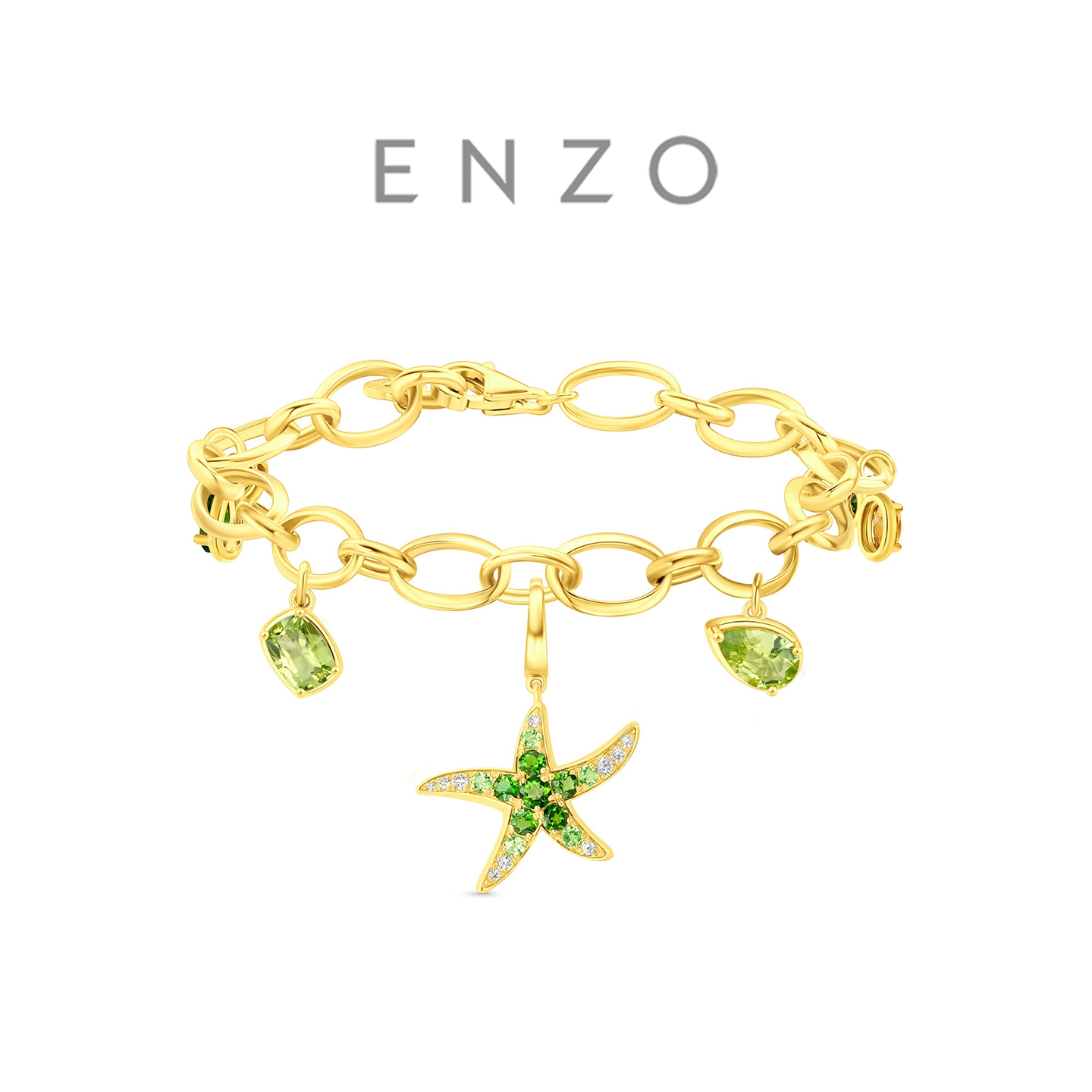 ENZO18K金多彩宝石钻石手链