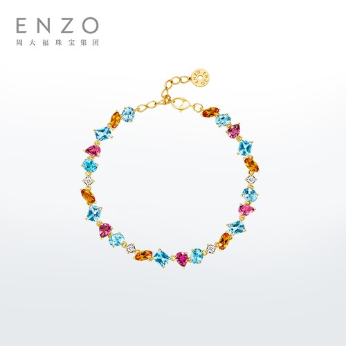 ENZO18K金多彩宝石钻石手链