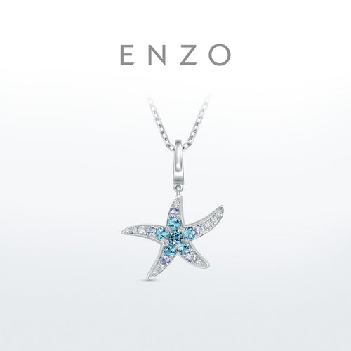 ENZO18K金多彩宝石钻石吊坠
