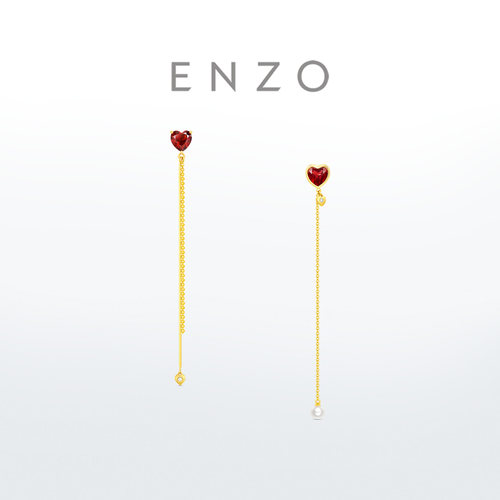 ENZO18K金石榴石钻石耳饰