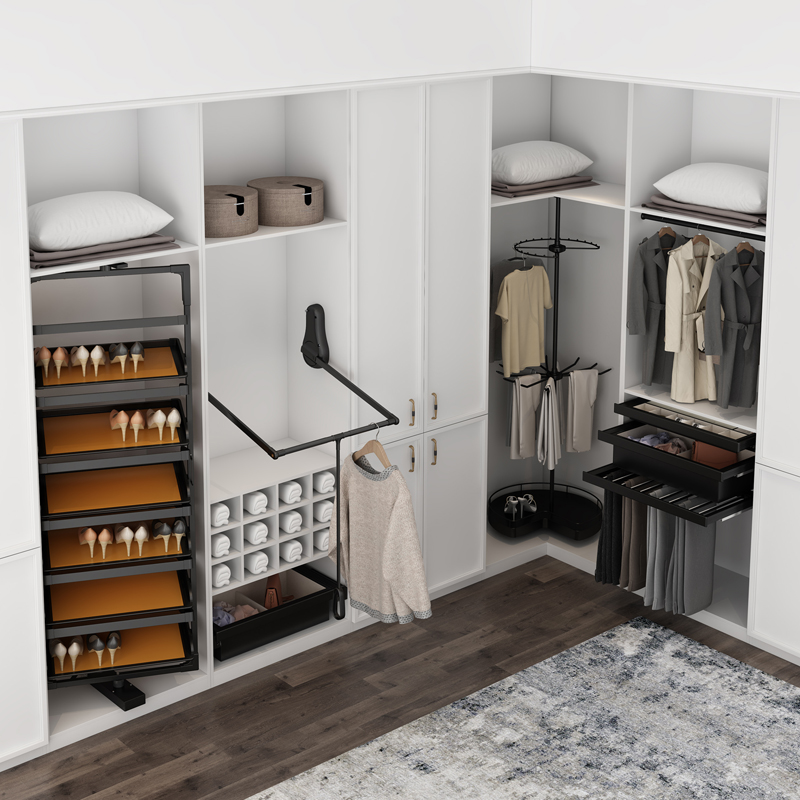 旋转鞋架360度高度可调收纳鞋架