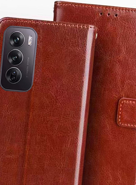 适用OPPO Reno12皮套手机壳翻盖式Reno12Pro5G防摔保护套软硅胶壳男女钱包款