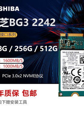 东芝固态硬盘BG3 128G 256G 512G M.2 NVME 2230 2242 PCIE笔记本