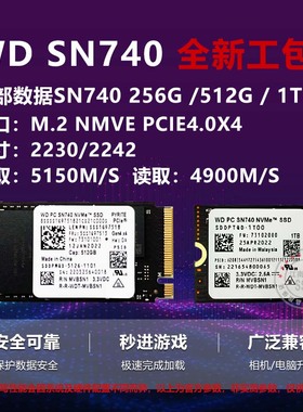 西数SN740 256G 512G 1T 2T M.2 2242/2230电脑NVME固态硬盘SN530