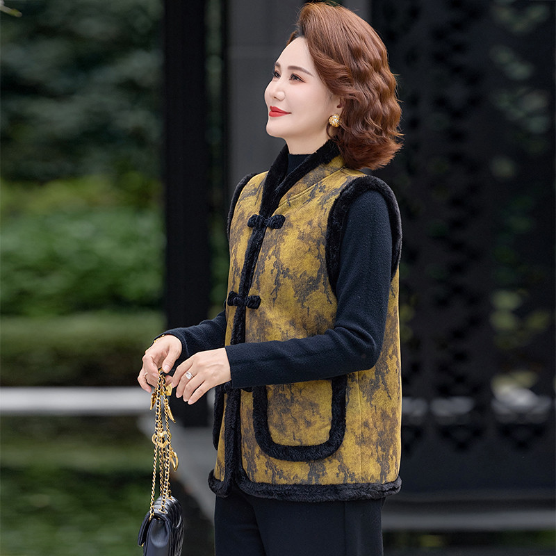 妈妈装加绒马甲外套洋气秋冬棉袄中老年冬装保暖棉服加厚马夹国风,女装/女士精品,中老年女装,淘宝优惠券,粉丝福利购,淘宝优惠卷