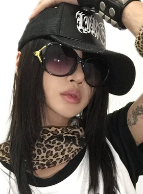 古早千禧蝶形墨镜女Y2K复古女士太阳眼镜辣妹网红街拍防紫外线潮