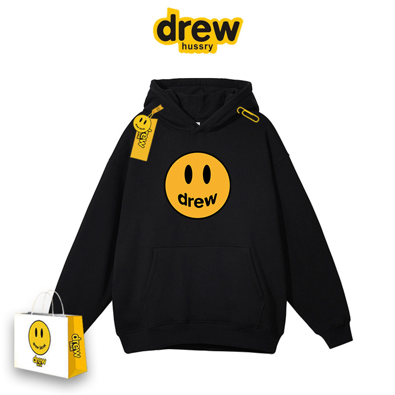 drew卫衣加绒连帽外套贾斯丁比伯潮牌纯棉宽松男女情侣帽衫套头衫