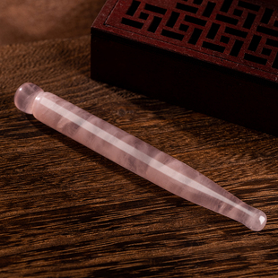 玉来顺天然粉水晶拨筋棒玉石美容棒脸部通用眼部专用工具按摩神器