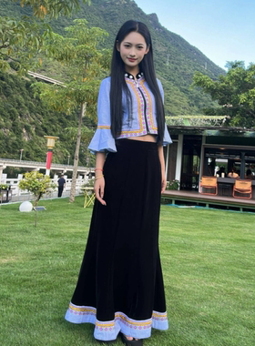 杨乐多同款 傈僳族服装高端定制版 民族服装服饰批发正品
