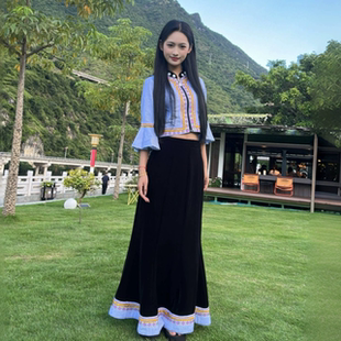 杨乐多同款 傈僳族服装高端定制版 民族服装服饰批发正品