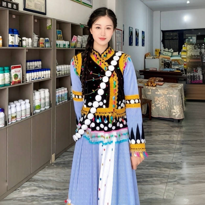 宇燕同款傈僳族服饰 私人高端定制 民族服装服饰配饰批发正品