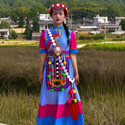 曹曹同款傈僳族服装 私人高端定制 民族服装服饰配饰批发正品
