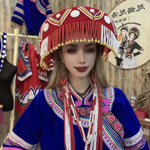 傈僳族头饰  帽子（百搭款）傈僳族服装服饰配饰