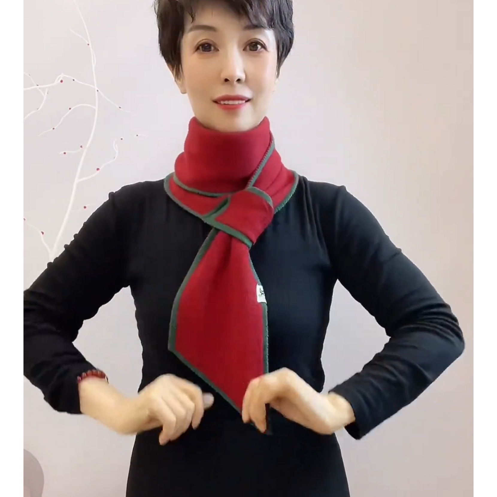 秋冬护颈针织小围脖保暖脖套双色双面领巾小长条撞色新年红耳朵巾,服饰配件/皮带/帽子/围巾,围巾/丝巾/披肩,淘宝优惠券,粉丝福利购,淘宝优惠卷