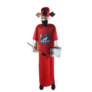 鬼屋恐怖地狱阎王判官钟馗套装挂饰万圣节道具密室逃脱假人偶挂件