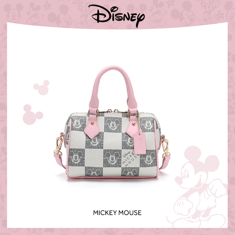 Disney/迪士尼2025上新 小众格子印花单肩斜挎包DSN-4396T