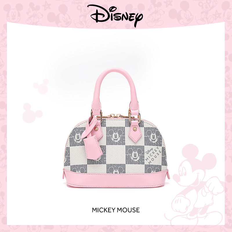 Disney/迪士尼【格纹日记】春夏趣味米奇格纹单肩斜挎贝壳包