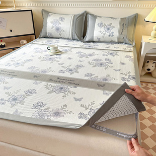 夏季高档A类夏天凉感床单冰豆豆席子冰丝凉席冰丝席软凉席可机洗