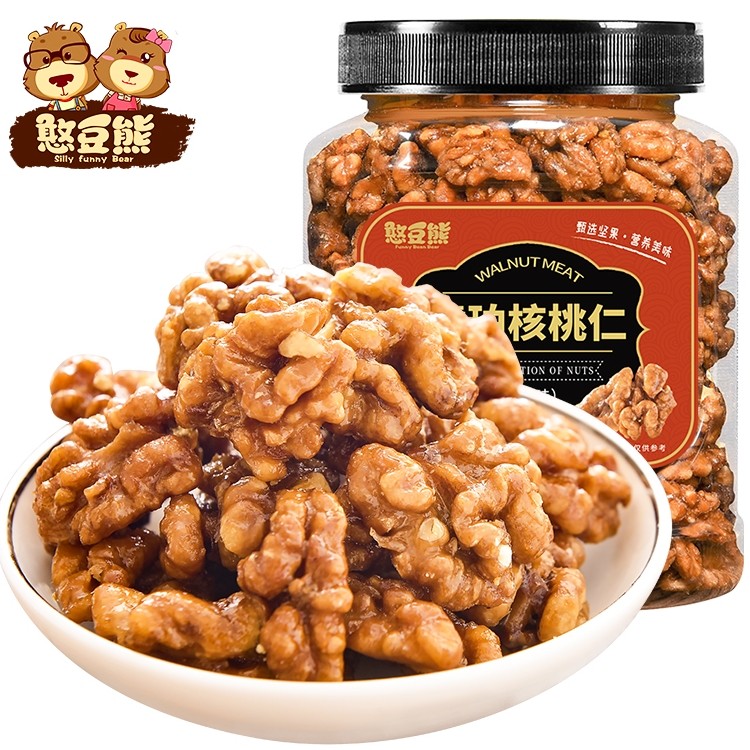 【憨豆熊_琥珀核桃仁500g】新货熟去皮蜂蜜坚果即食零食,零食/坚果/特产,核桃仁,淘宝优惠券,粉丝福利购,淘宝优惠卷
