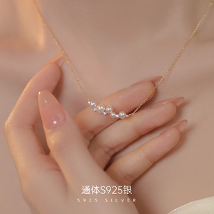 爆款 S925纯银项链女轻奢小众设计感锁骨链2025新款 颈链配饰送女友