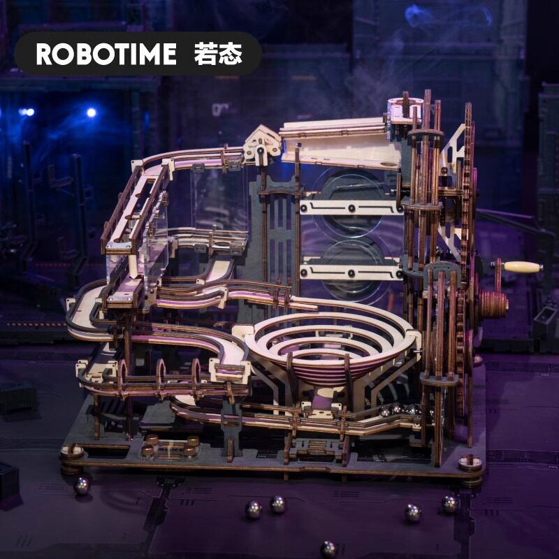 若态若客械城轨迹夜城diy手工3d立体模型摆件木质拼装新年礼物男