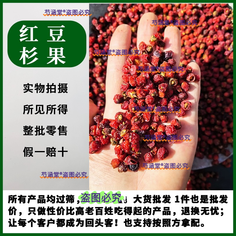 野生红豆杉果子泡水泡酒果实干500g红豆果子干果种子中药材