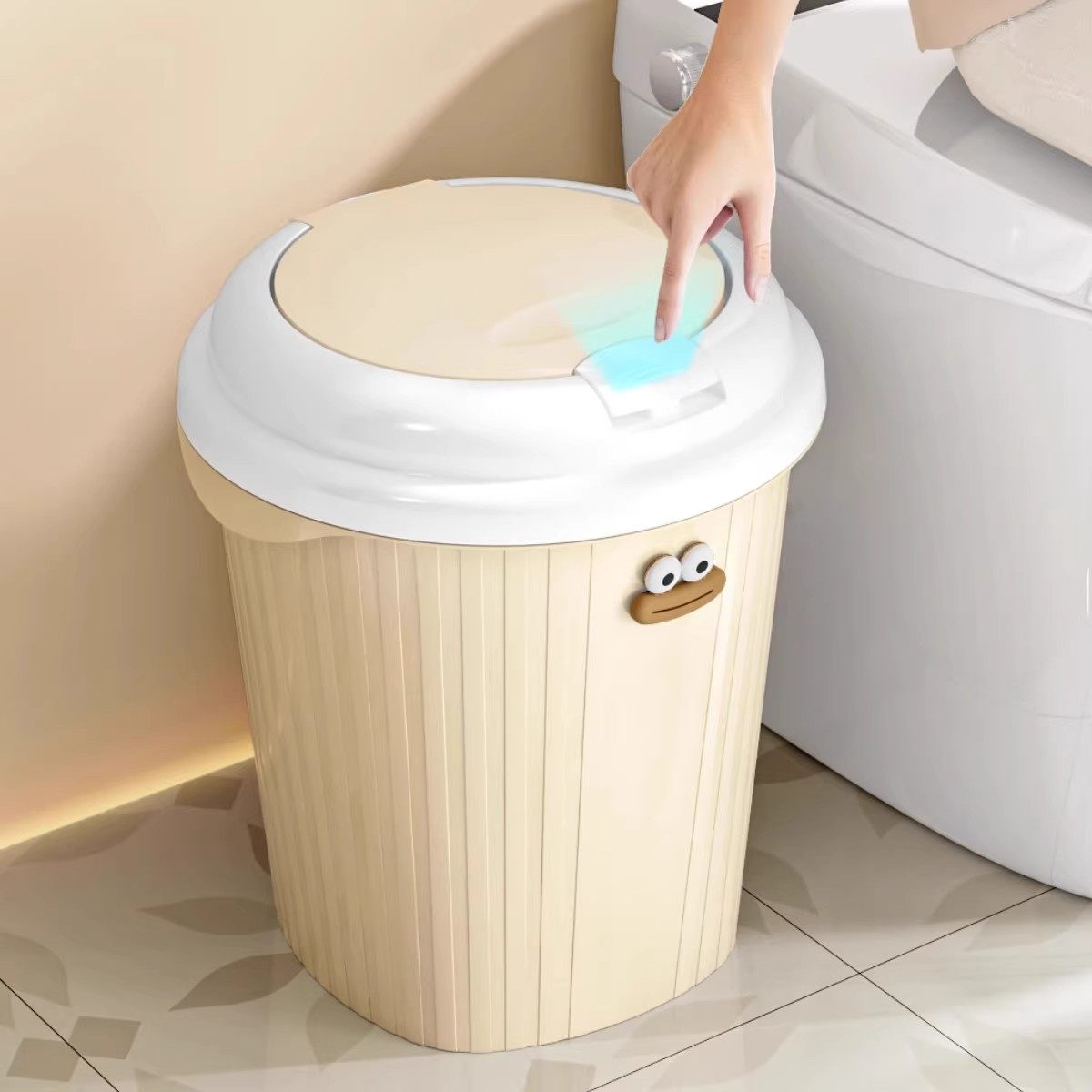 垃圾桶家用新款厨房卫生间厕所带盖大号高颜值客厅卧室可爱收纳桶