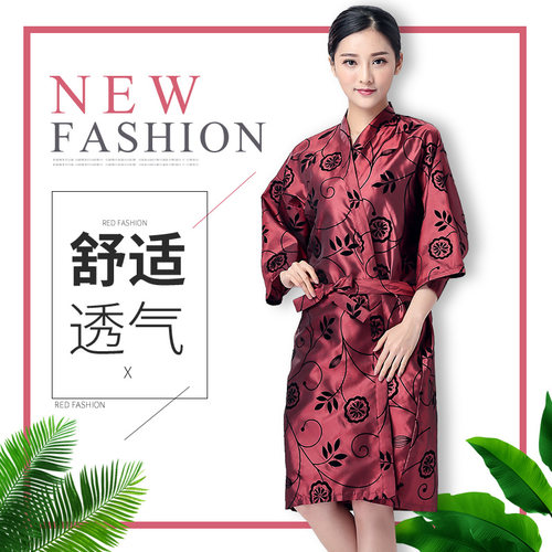 染发衣美发客服理发店客服围布美发店客袍发廊剪发和服顾客袍定制