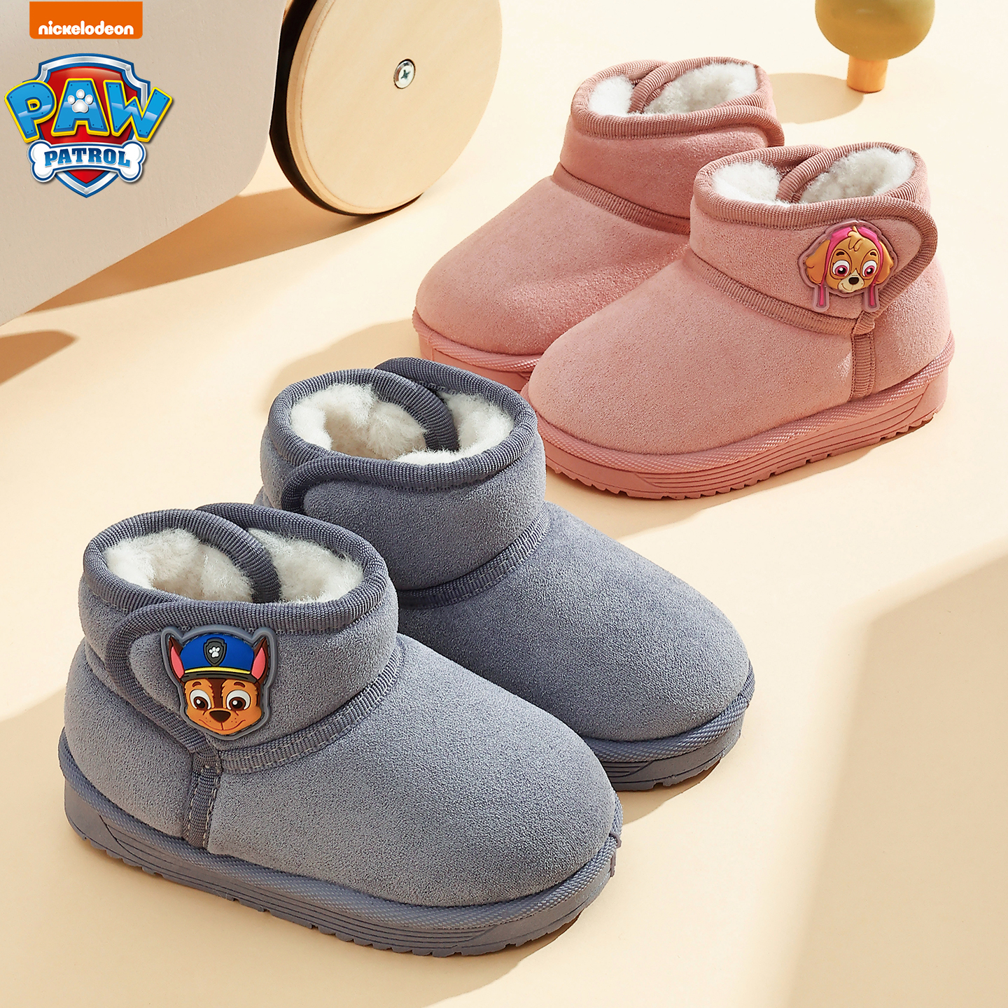 汪汪队儿童冬季卡通正品棉鞋保暖