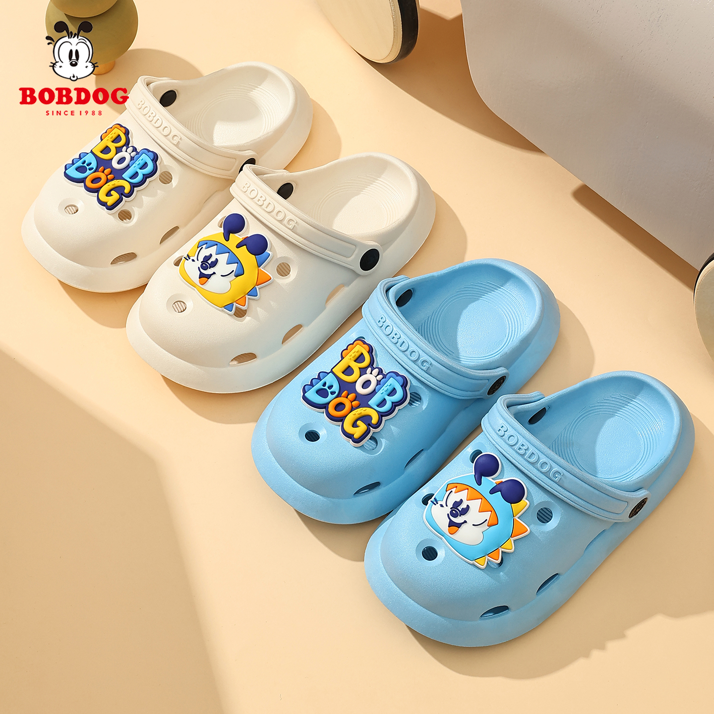 巴布豆儿童新款防滑耐磨洞洞鞋