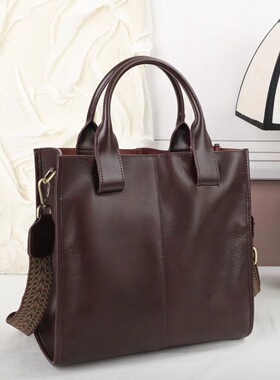 植鞣皮头层牛皮特托包大容量女士真皮包树膏皮手提包复古M768