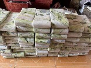 正品陕西西安蓝田玉枕头 兵马俑旅游同款蓝田玉玉石枕 实心玉枕