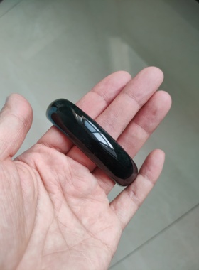 天然新疆和田玉手镯 墨玉手镯新疆黑青玉墨玉手镯子