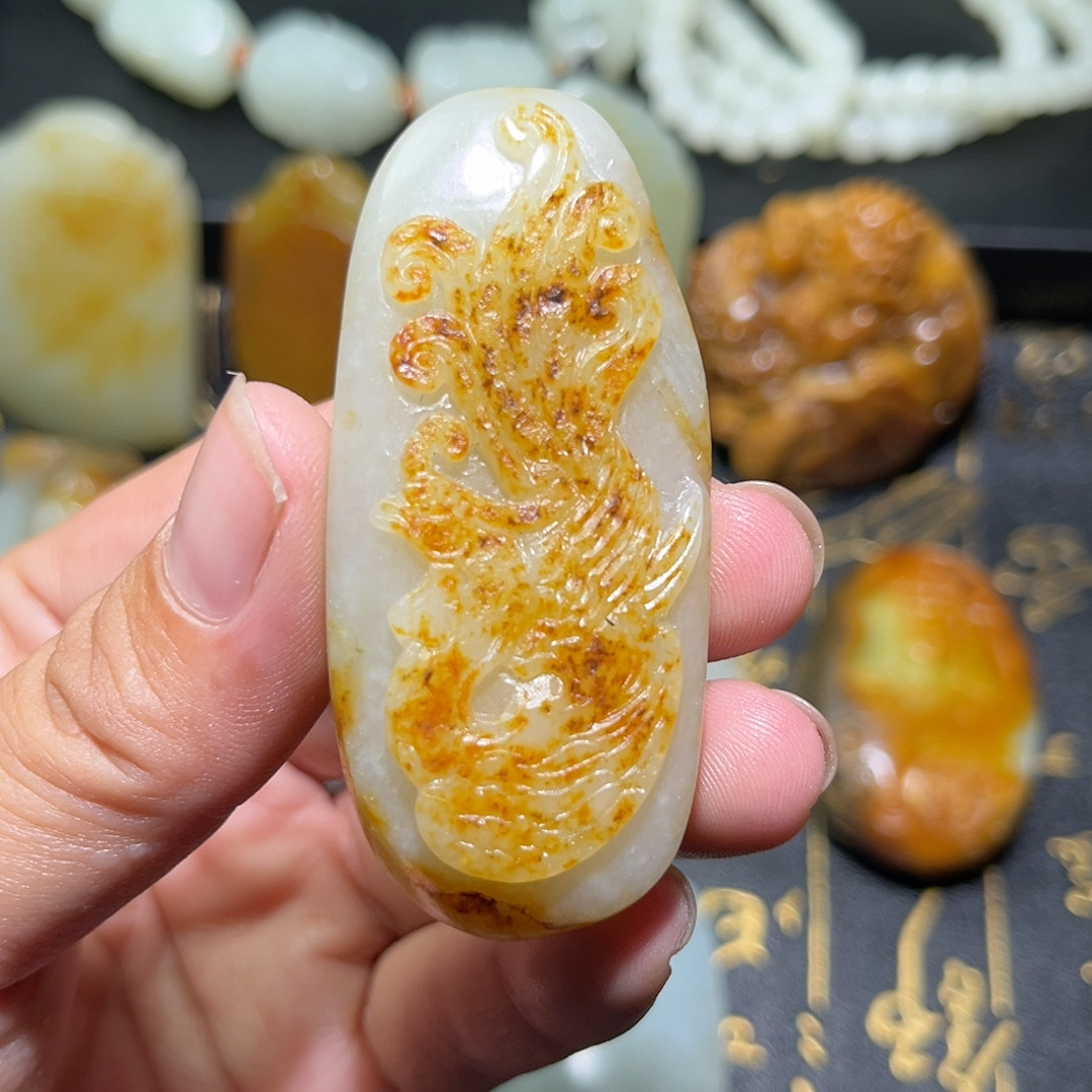 籽料独籽红皮凤凰42克籽料