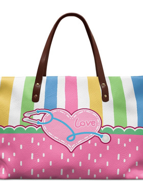 时尚简约托特包女式妈妈包PU手提包护士印花单肩包Nurse创意礼物