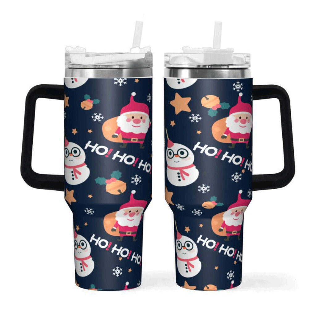 亚马逊40OZ手柄冰霸杯推片盖喷塑便携式印花吸管水杯美国创意礼物