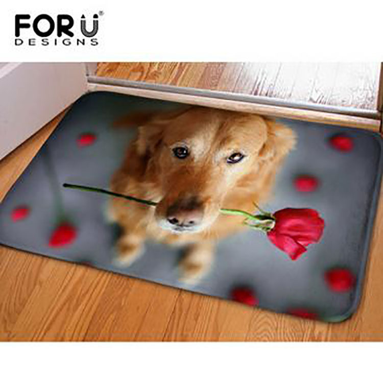 3d Mat new pattern Flannel thickening non-slip Door mat lovely animal Dogs Doorway bedroom carpetin the Home Fabric , Mat  category - from Buy2taobao.com to provide professional Taobao agent buy service