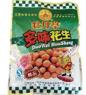 牡丹亭江西赣南特产\大余牡丹亭多味花生138g/138克微辣香脆
