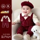 韩国SLPAJK男童针织毛线衣服套装 领结绅士上衣裤 子满月周岁拍照服