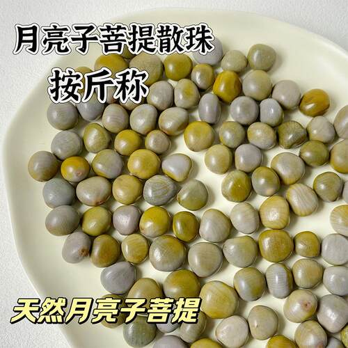 厂家天然月亮籽菩提散珠diy手串男女108颗手持文玩佛珠配饰